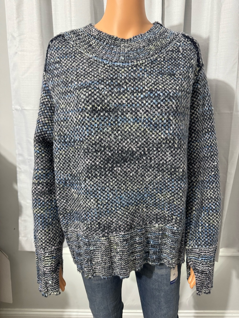Pretty Free People size S blue pullover sweater women new